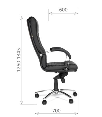 Кресло офисное CHAIRMAN 480 Экокожа премиум черная в Липецке - изображение 2